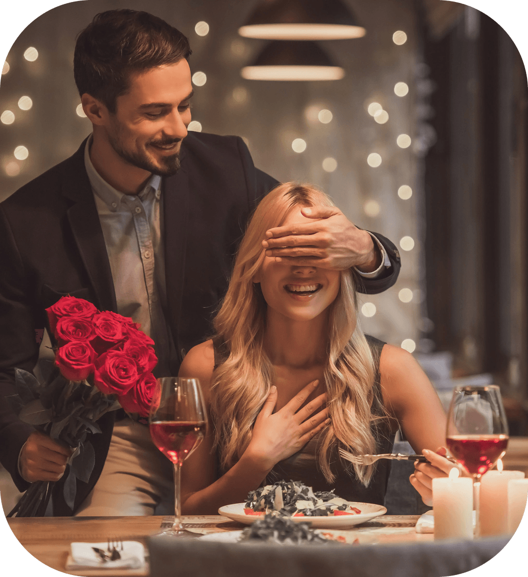 Couple on a romantic date
